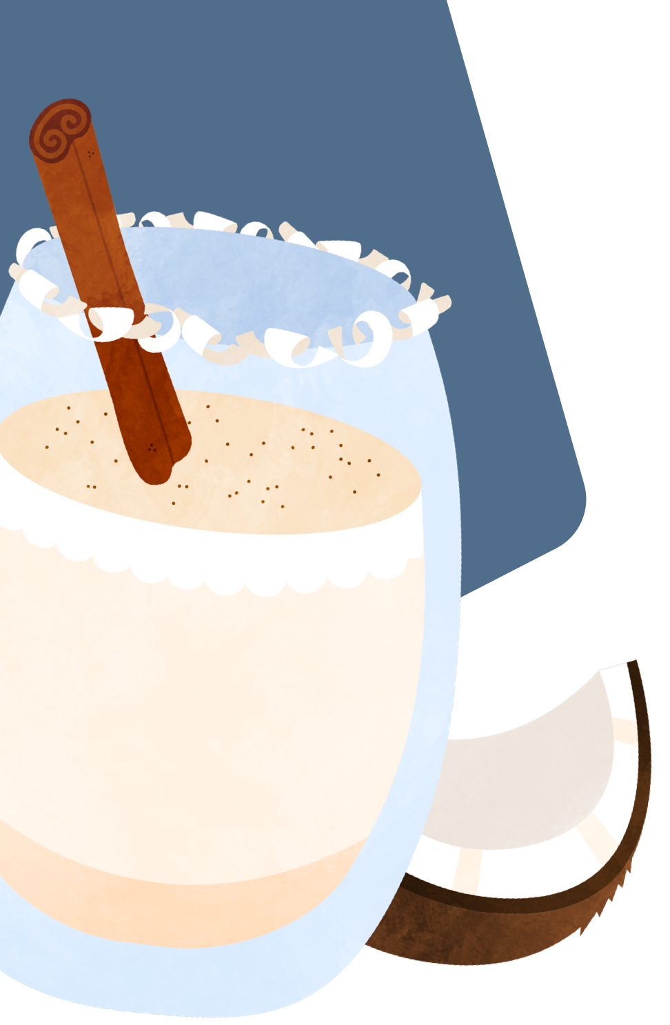 Illustration of Dairy Free Coquito