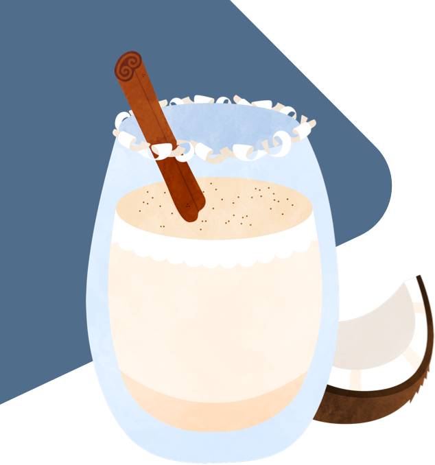 Illustration of Dairy Free Coquito