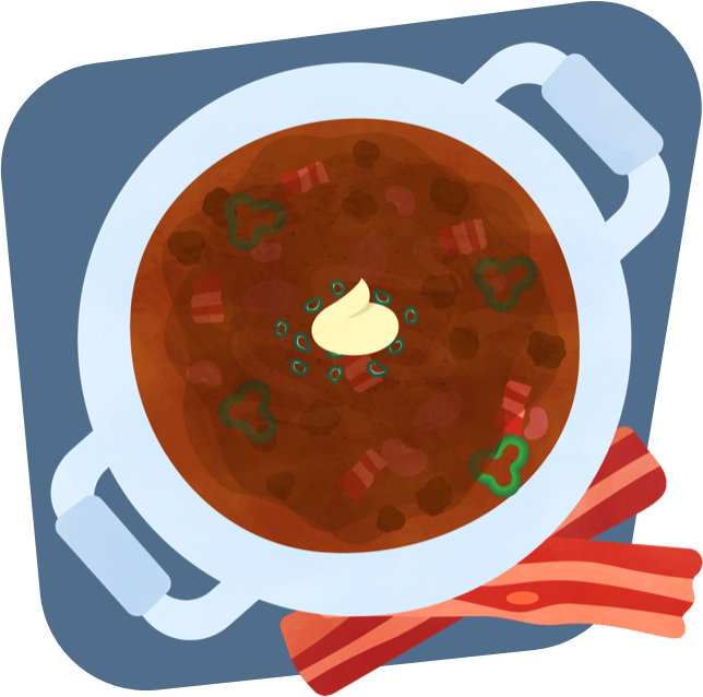 Illustration of Famous Holiday Chili