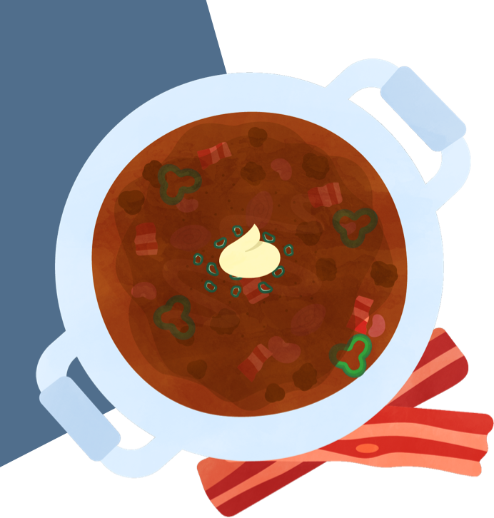 Illustration of Famous Holiday Chili