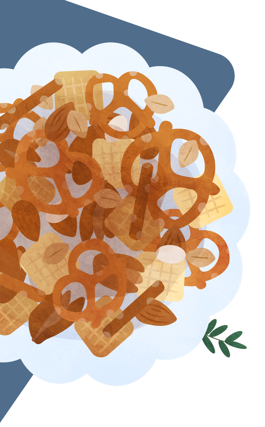 Illustration of Holiday Trash Mix