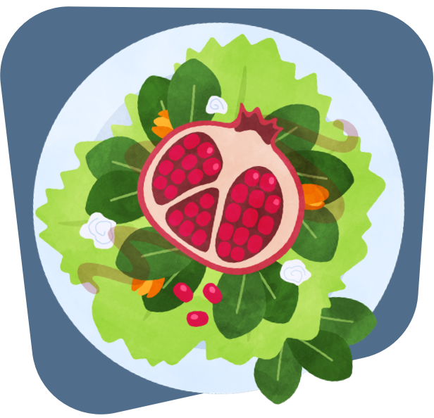 Illustration of Pomegranate Spinach Salad