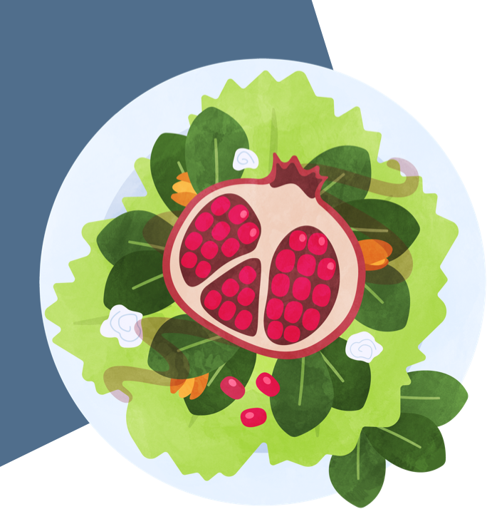 Illustration of Pomegranate Spinach Salad