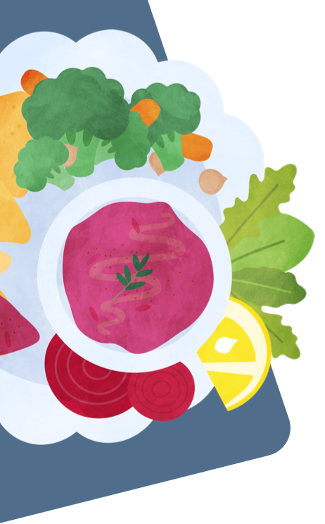 Illustration of Beet Hummus