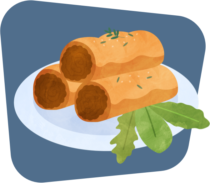 Illustration of Sausage Rolls