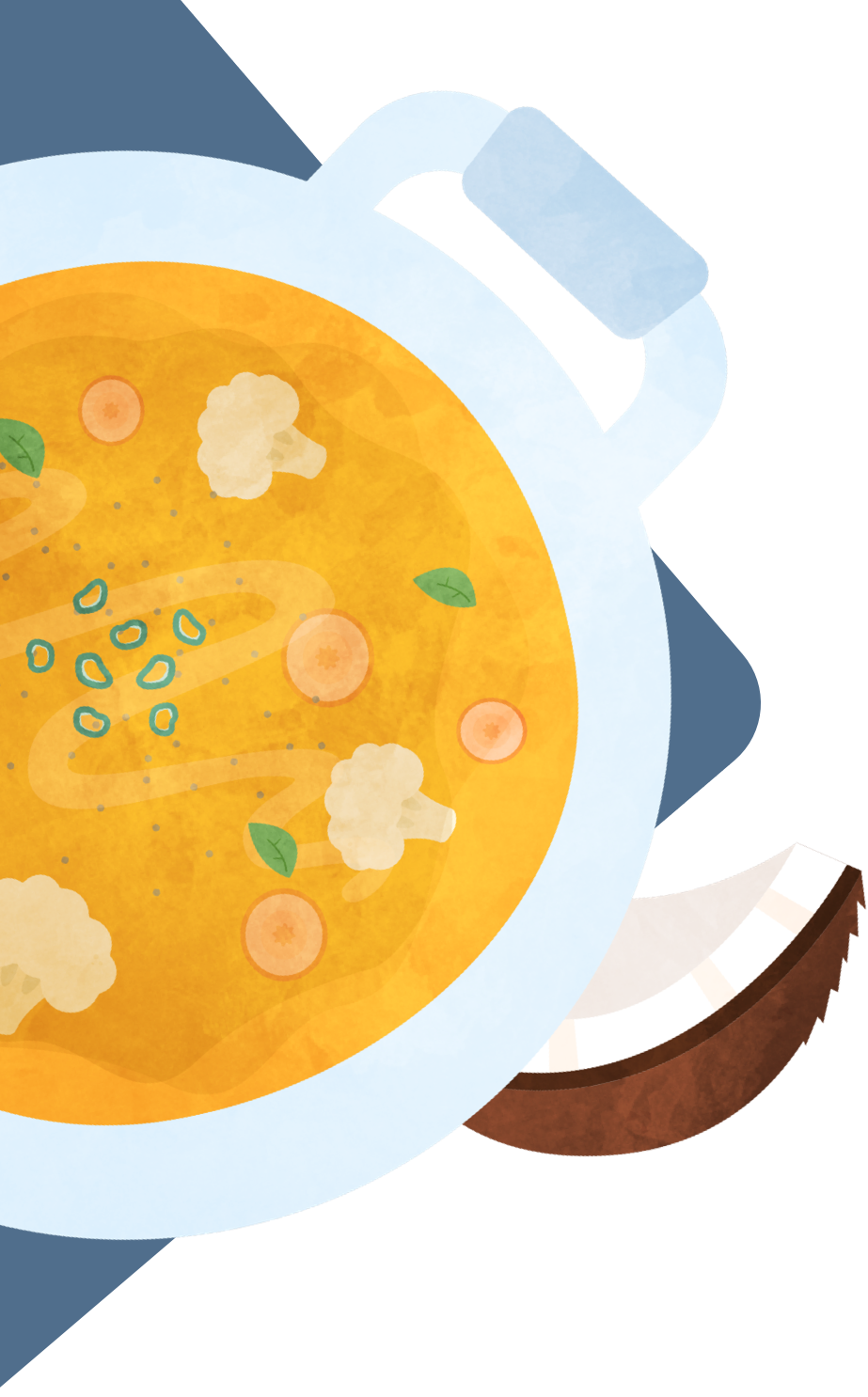 Illustration of Vegan Coconut Curry Soup