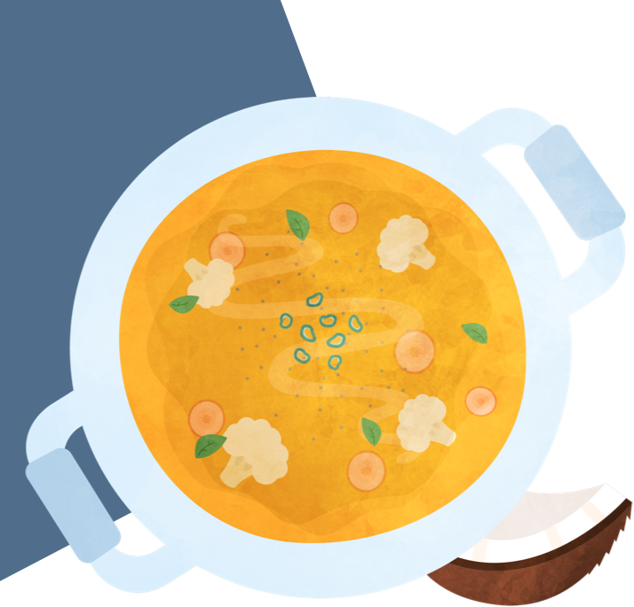 Illustration of Vegan Coconut Curry Soup